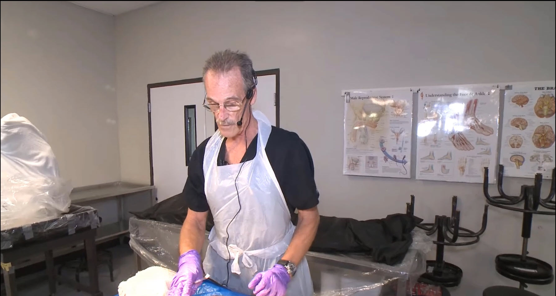 Anatomy lab and cadaver dissection at UMHS School of Medicine What